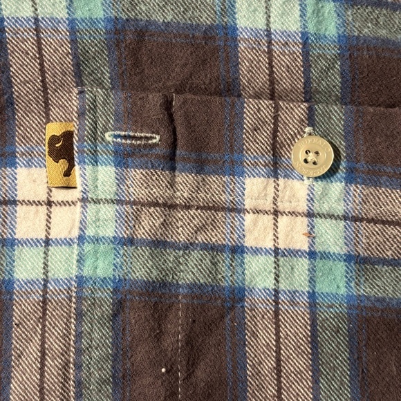 Plaid Flannel Button-Down Shirt Men Sz L Grunge SKU 23 - Picture 11 of 11